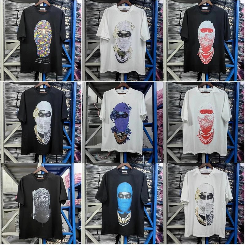 Couple clothing for men and women, large size loose pearl men's short-sleeved T-shirt for teenagers